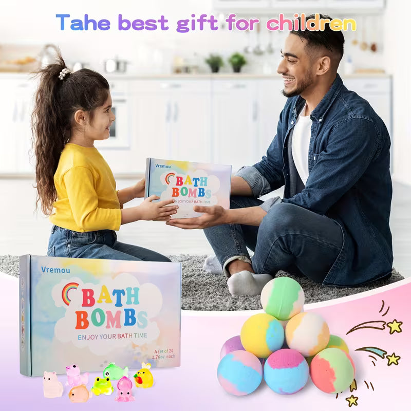 Bath Bombs for Kids with Toys Inside (15 pcs)