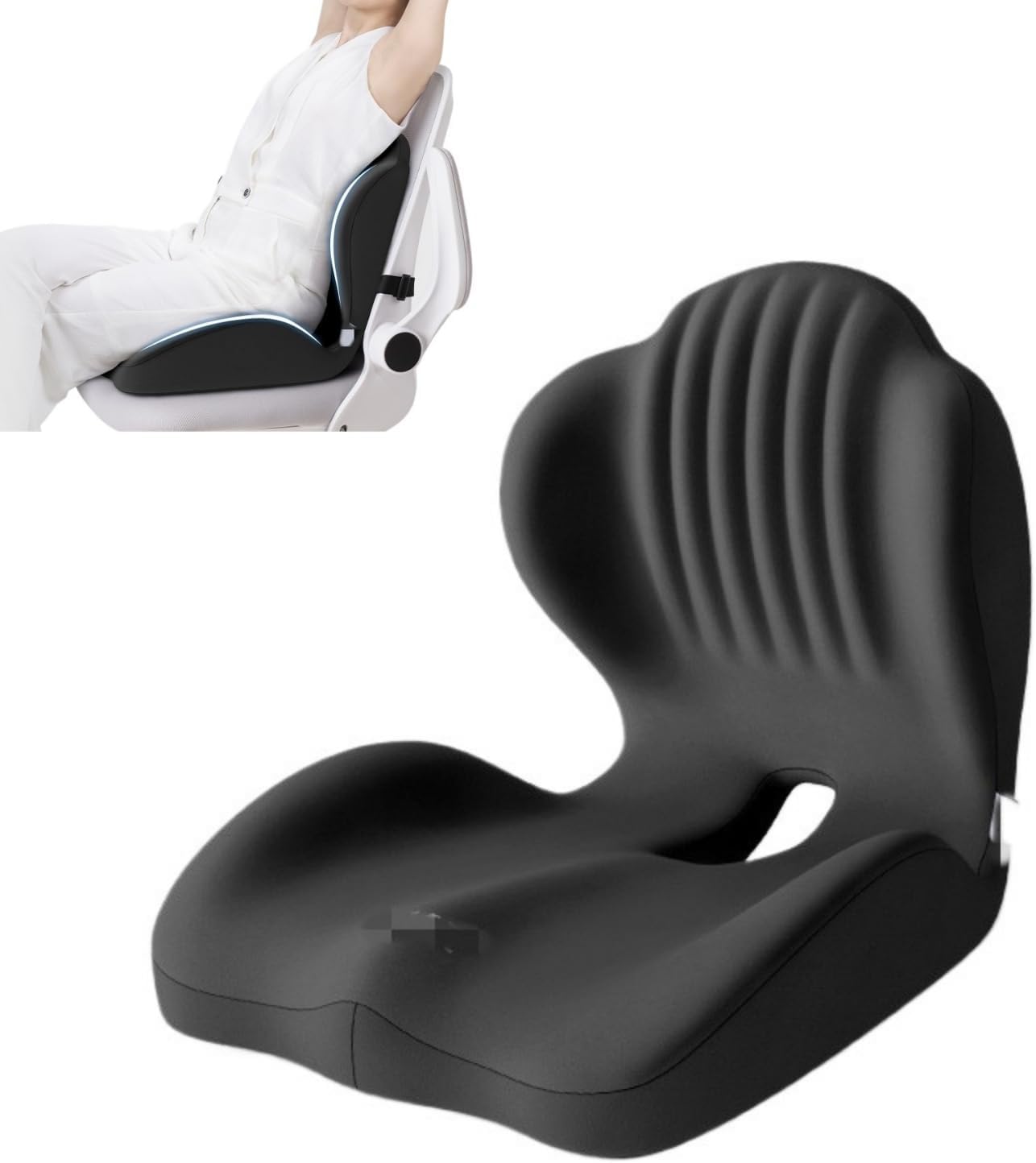 Ergonomic 2-in-1 back and seat