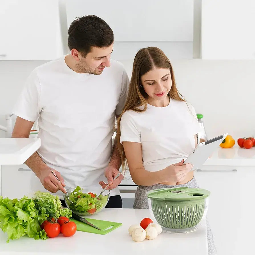 Multifunctional Vegetable Salad Spinner & Cutter