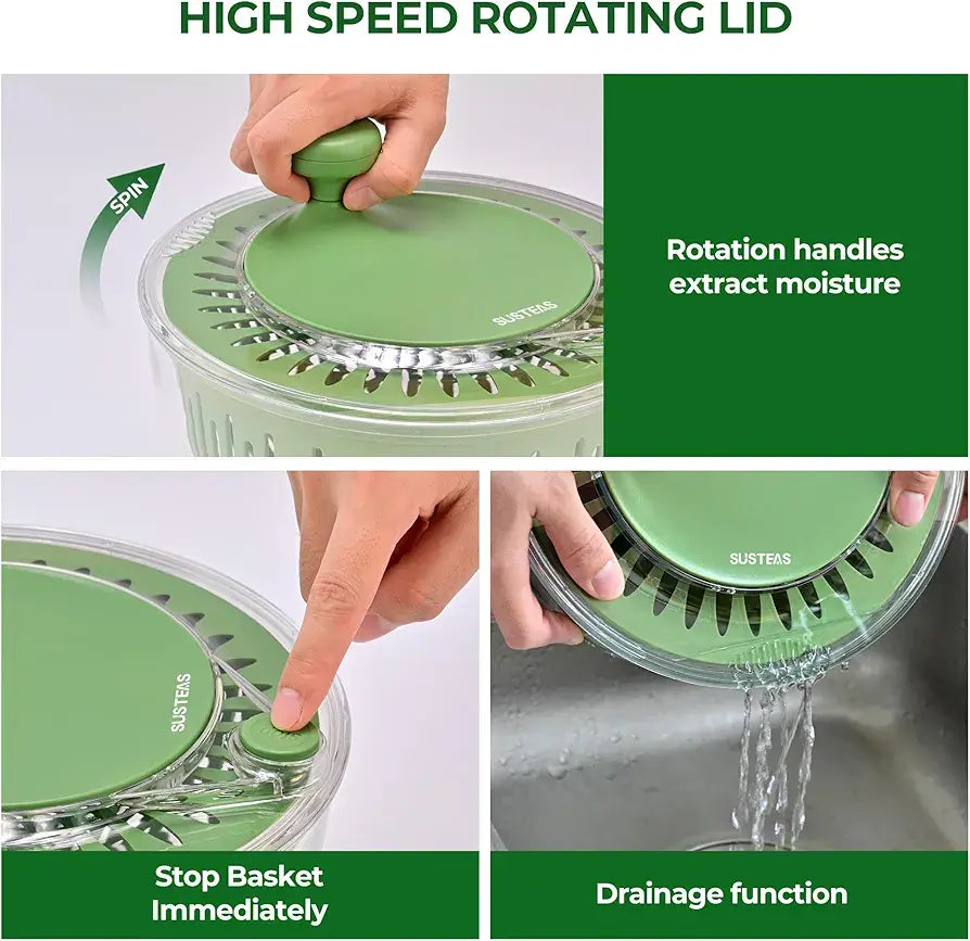 Multifunctional Vegetable Salad Spinner & Cutter