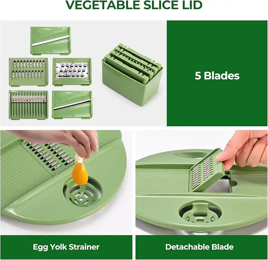 Multifunctional Vegetable Salad Spinner & Cutter