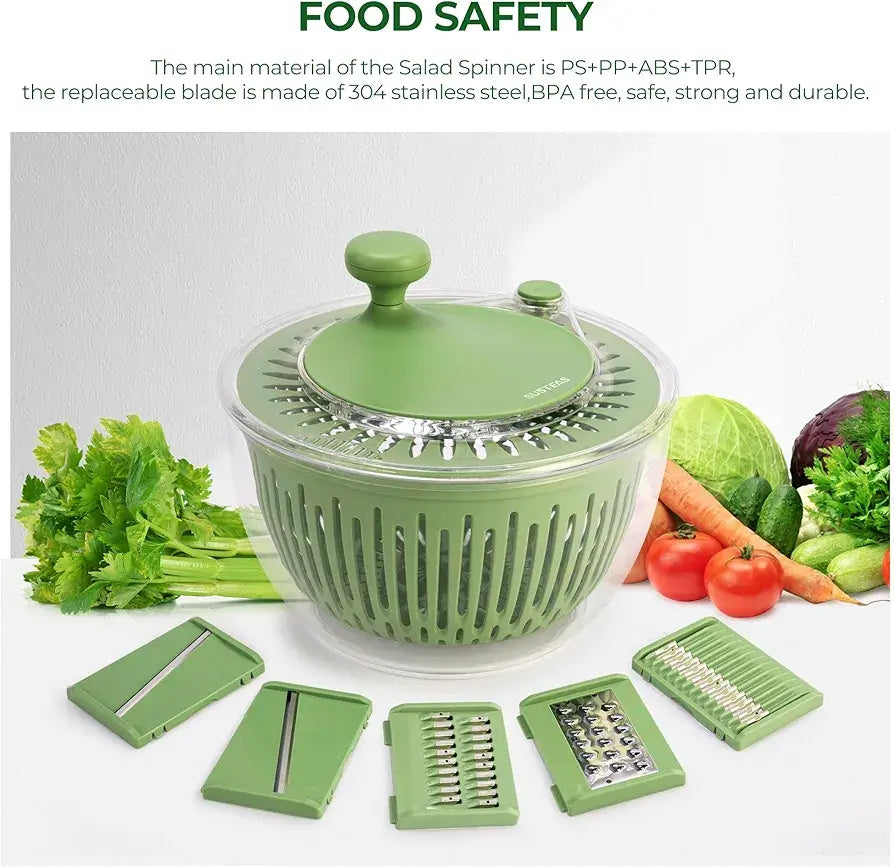 Multifunctional Vegetable Salad Spinner & Cutter