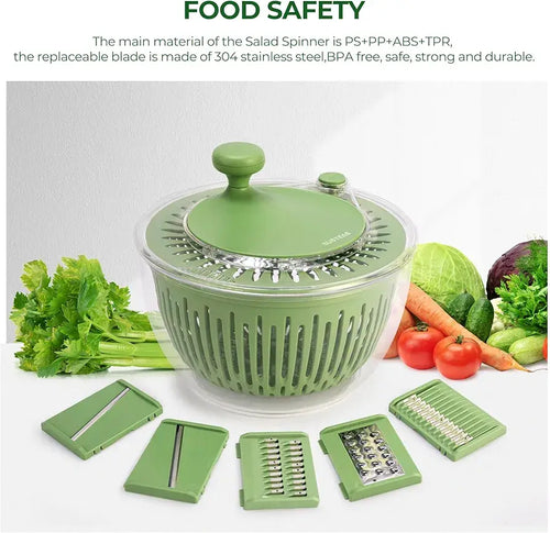 Multifunctional Vegetable Salad Spinner & Cutter