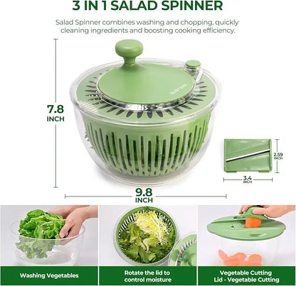 Multifunctional Vegetable Salad Spinner & Cutter